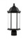 Sevier traditional 1-light LED outdoor exterior medium post lantern in black finish with satin etche (38|8238651EN3-12)