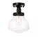 Lyle 1 light Black and Clear seeded glass Flush mount (758|LD6246BK)