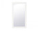 Aqua rectangle vanity mirror 18 inch in White (758|VM21832WH)