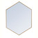 Metal Frame HexAgon Mirror 30 Inch in Brass (758|MR4430BR)
