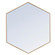 Metal frame hexagon mirror 41 inch in Brass (758|MR4541BR)