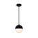 Ion 1-Light 7'' Pendant (254|FSN-4150-OPAL-MBLK)