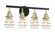 Thatcher 4 Light Vanity in Flat Black/Satin Brass (20|50604-FBSB)