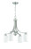 Bolden 4 Light Chandelier in Brushed Polished Nickel (White Glass) (20|50524-BNK-WG)