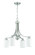 Bolden 4 Light Chandelier in Brushed Polished Nickel (White Glass) (20|50524-BNK-WG)