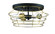 Thatcher 3 Light Flushmount in Flat Black/Satin Brass (20|50683-FBSB)
