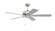 Optimum 52'' 5-Blade Ceiling Fan in Brushed Polished Nickel w/ Brushed Nickel/Dark Driftwood Blad (20|OPT52BNK5)