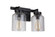 Foxwood 2 Light Vanity in Flat Black/Dark Teak (20|53602-FBDT)
