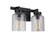 Foxwood 2 Light Vanity in Flat Black/Dark Teak (20|53602-FBDT)