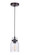 Foxwood 1 Light Mini Pendant in Flat Black/Dark Teak (20|53691-FBDT)