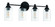 Dardyn 4 Light Vanity in Flat Black (Clear Glass) (20|49804-FB-C)