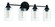 Dardyn 4 Light Vanity in Flat Black (Clear Glass) (20|49804-FB-C)