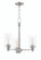 Dardyn 3 Light Chandelier in Brushed Polished Nickel (Clear Glass) (20|49823-BNK-C)