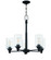 Dardyn 5 Light Chandelier in Flat Black (Clear Glass) (20|49825-FB-C)