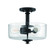 Dardryn 3 Light Convertible Semi Flush in Flat Black (Clear Glass) (20|49853-FB-C)