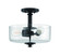 Dardryn 3 Light Convertible Semi Flush in Flat Black (Clear Glass) (20|49853-FB-C)