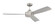 Inspo 54'' 3-Blade Ceiling Fan in Brushed Polished Nickel w/ Brushed Nickel Blades; Not Light Kit (20|INS54BNK3)