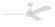 Inspo 54'' 3-Blade Ceiling Fan Indoor/Outdoor (Damp) in White w/ White Blades; Not Light Kit Adap (20|INS54W3)