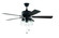 Kate 52'' 5-Blade Ceiling Fan in Flat Black w/ Black Walnut/Grey Walnut Blades; Light Kit Include (20|KTE52FB5)