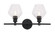 Gene 2 light Black and Clear glass Wall sconce (758|LD2312BK)