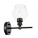 Gene 1 Light Black and Clear Glass Wall Sconce (758|LD2308BK)