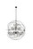 Cordelia 24 Light black Crystal Pendant (758|LD8801D60BK)