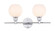 Collier 2 light Chrome and Frosted white glass Wall sconce (758|LD2315C)