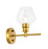 Gene 1 Light Brass and Clear Glass Wall Sconce (758|LD2308BR)