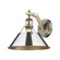 Yep by Golden Lighting Orwell 1-light Wall Sconce in Aged Brass and Chrome shade (36|3306-1W AB-CH)