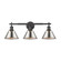 Yep by Golden Lighting Orwell 3-light Vanity in Matte Black and Pewter shade (36|3306-BA3 BLK-PW)