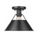 Yep by Golden Lighting Orwell 1-light Flush Mount in Matte Black (36|3306-FM BLK-BLK)