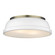 Yep by Golden Lighting Duncan 2-light Flush Mount in Aged Brass and Matte White shade (36|3602-14 AB-WHT)
