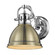 Yep by Golden Lighting Duncan 1-light Vanity in Chrome and Aged Brass shade (36|3602-BA1 CH-AB)