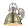 Yep by Golden Lighting Duncan 1-light Vanity in Pewter and Aged Brass shade (36|3602-BA1 PW-AB)