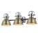 Yep by Golden Lighting Duncan 3-light Vanity in Chrome and Aged Brass shade (36|3602-BA3 CH-AB)