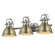 Yep by Golden Lighting Duncan 3-light Vanity in Pewter and Aged Brass shade (36|3602-BA3 PW-AB)