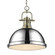 Yep by Golden Lighting Duncan 1-light 14in Chain Hung Pendant in Aged Brass and Chrome shade (36|3602-L AB-CH)