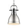 Yep by Golden Lighting Duncan 1-light 9in Chain Hung Pendant in Chrome and Pewter shade (36|3602-S CH-PW)
