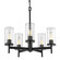 5 Light Chandelier (36|7011-5 BLK-CLR)