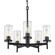 Golden Lighting Winslett 5-light Chandelier in Matte Black (36|7011-5 BLK-CLR)