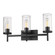 Golden Lighting Winslett 3-light Vanity in Matte Black (36|7011-BA3 BLK-CLR)