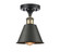Smithfield - 1 Light - 7 inch - Black Antique Brass - Semi-Flush Mount (3442|516-1C-BAB-M8)
