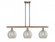 Athens - 3 Light - 36 inch - Antique Copper - Stem hung - Island Light (3442|516-3I-AC-G125)