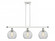 Athens - 3 Light - 36 inch - White Polished Chrome - Stem hung - Island Light (3442|516-3I-WPC-G122-LED)