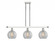Athens - 3 Light - 36 inch - White Polished Chrome - Stem hung - Island Light (3442|516-3I-WPC-G125)