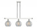 Athens - 3 Light - 36 inch - White Polished Chrome - Cord hung - Island Light (3442|516-3I-WPC-G125-LED)