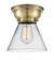 Cone - 1 Light - 8 inch - Antique Brass - Flush Mount (3442|623-1F-AB-G42-LED)