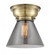 Cone - 1 Light - 8 inch - Antique Brass - Flush Mount (3442|623-1F-AB-G43-LED)