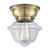 Oxford - 1 Light - 8 inch - Antique Brass - Flush Mount (3442|623-1F-AB-G532-LED)