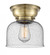 Bell - 1 Light - 8 inch - Antique Brass - Flush Mount (3442|623-1F-AB-G74-LED)